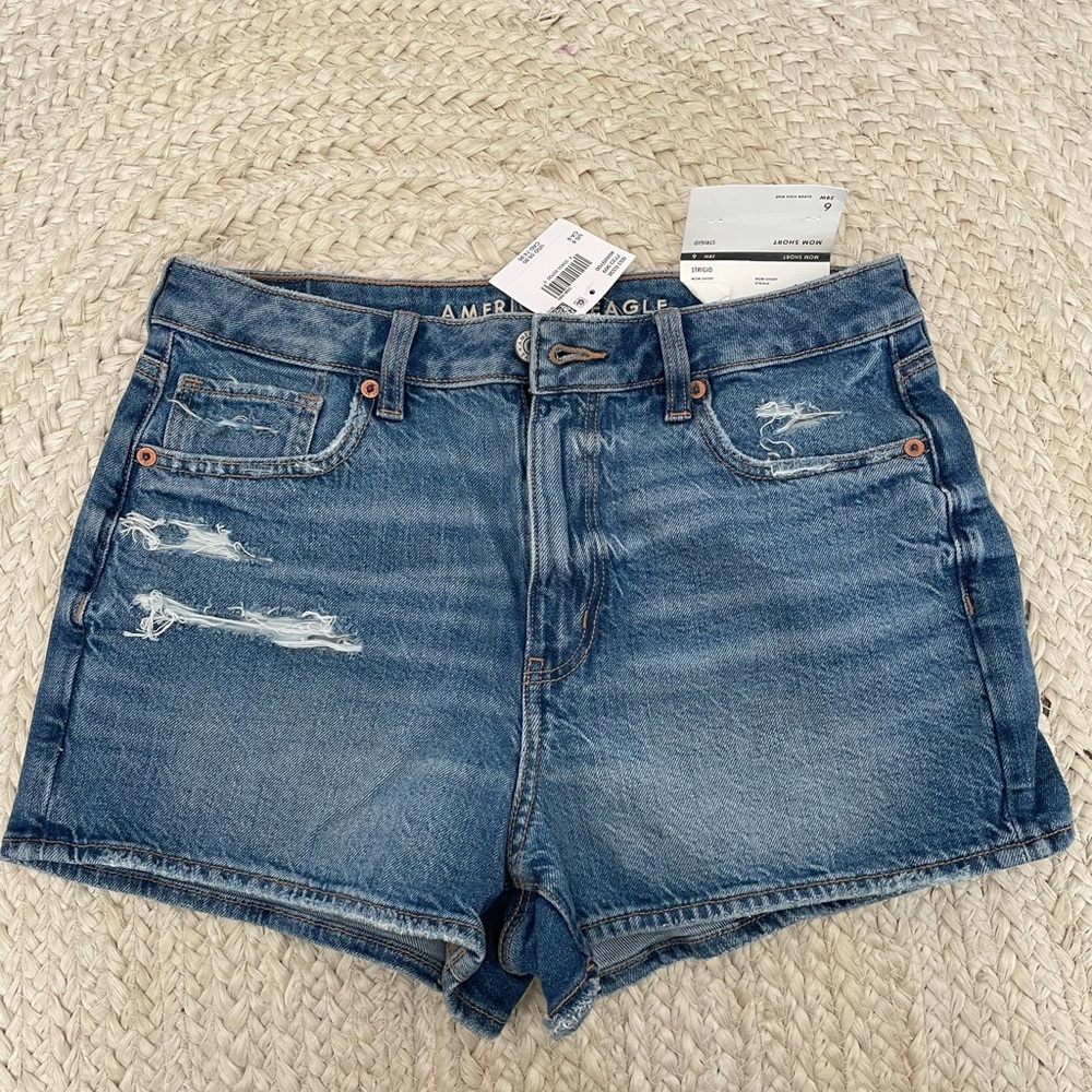 American Eagle Outfitters Distressed Blue Jean Shorts